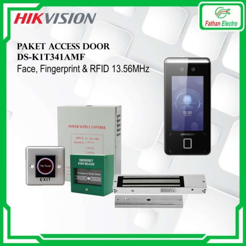 Promo PAKET ACCESS DOOR HIKVISION FACE ACCESS CONTROL DSK1T341AMF DR