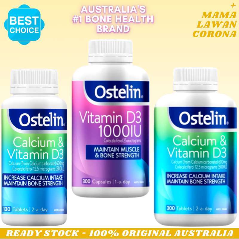 Jual OSTELIN Calcium & Vitamin D3 130 Tablets 300 Tablet // Vitamin D3