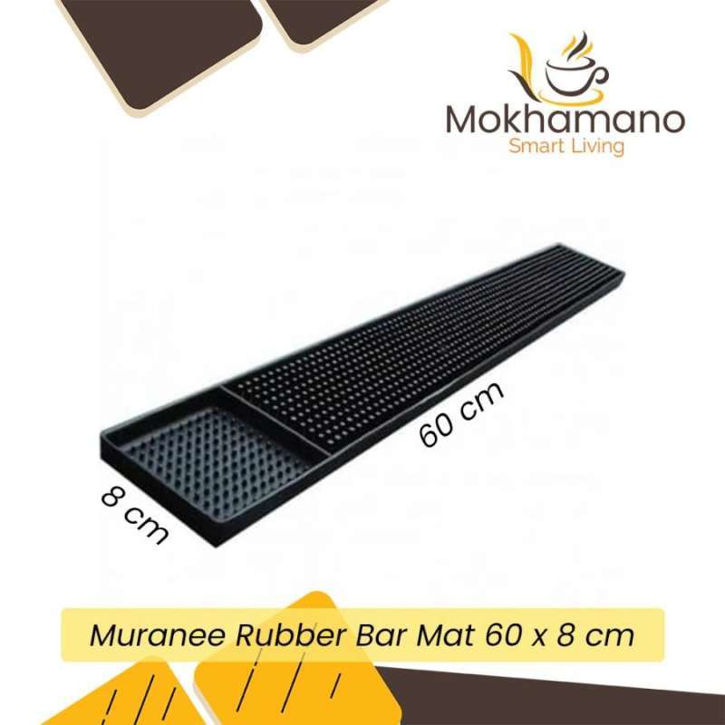 24x4 Inch Rubber Bar Mat - Non-Slip Spill Protection For Bartenders & Home Bars