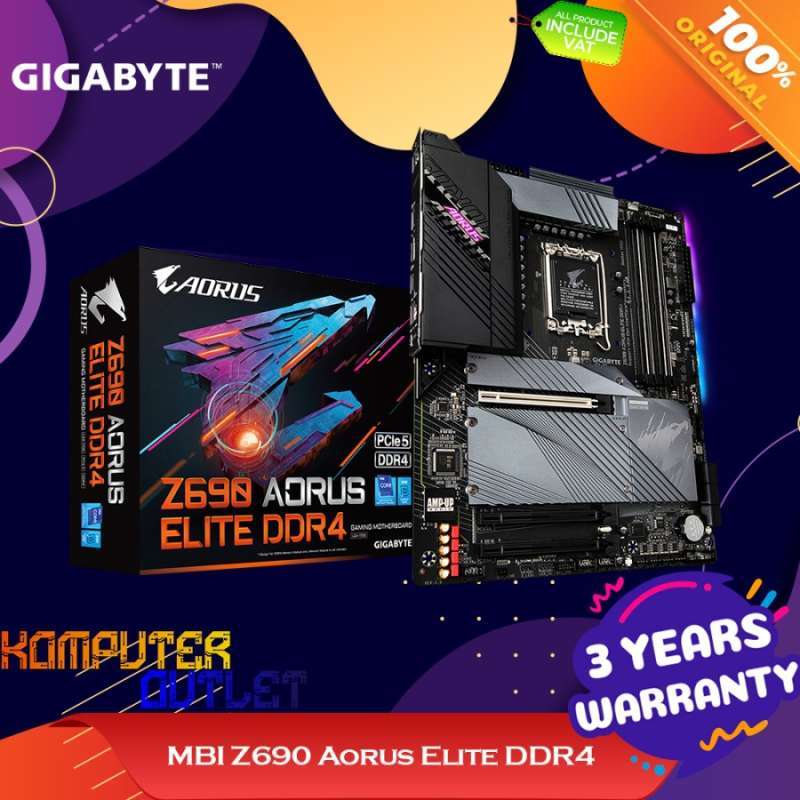 Jual Gigabyte Z690 Aorus Elite Motherboard Intel Gen 12 (lga 1700 Ddr5