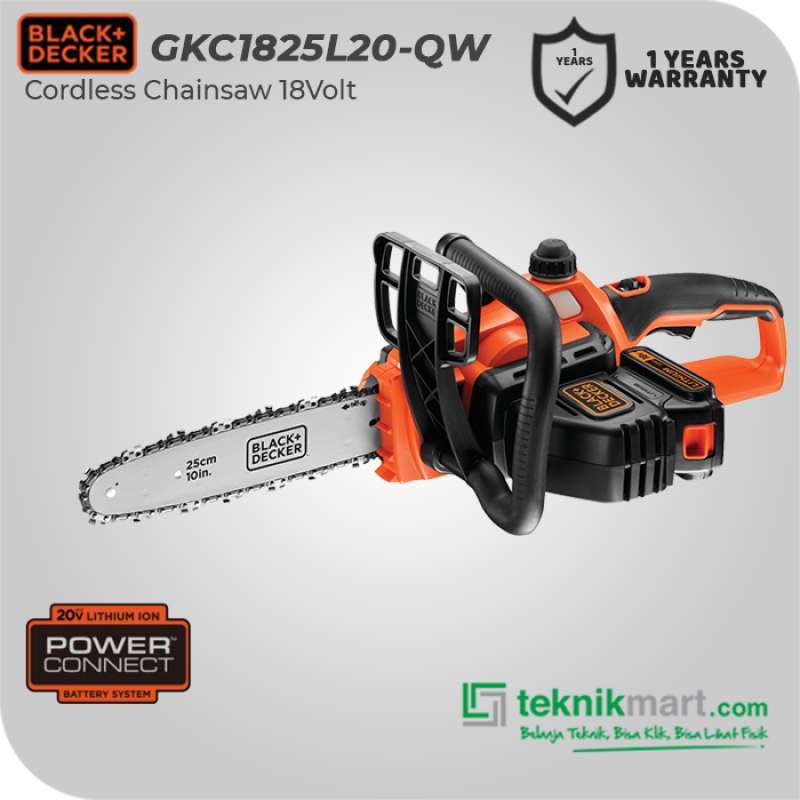 Jual Black & Decker Cordless Chain Saw / Gergaji Baterai 18V GKC1825L20