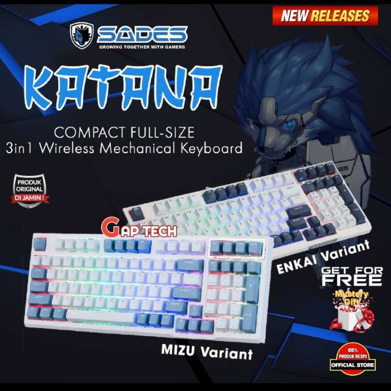 Jual Sades Katana Premium 96% Wireless Mechanical Gaming Keyboard ...