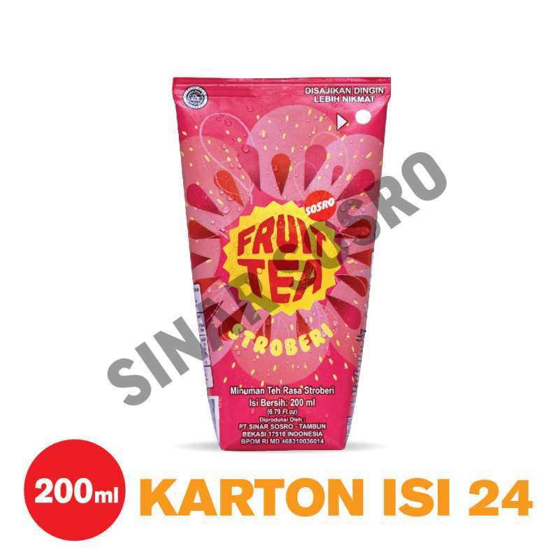 Jual Fruit Tea Sosro Strawberry Minuman Teh [genggam/ 200 ...