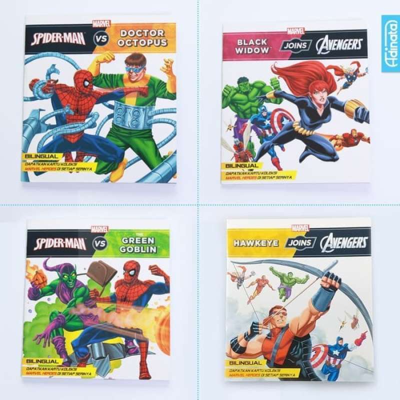 Jual Paket Buku Cerita Billingual Marvel Avengers Versus (isi 4) Anak ...