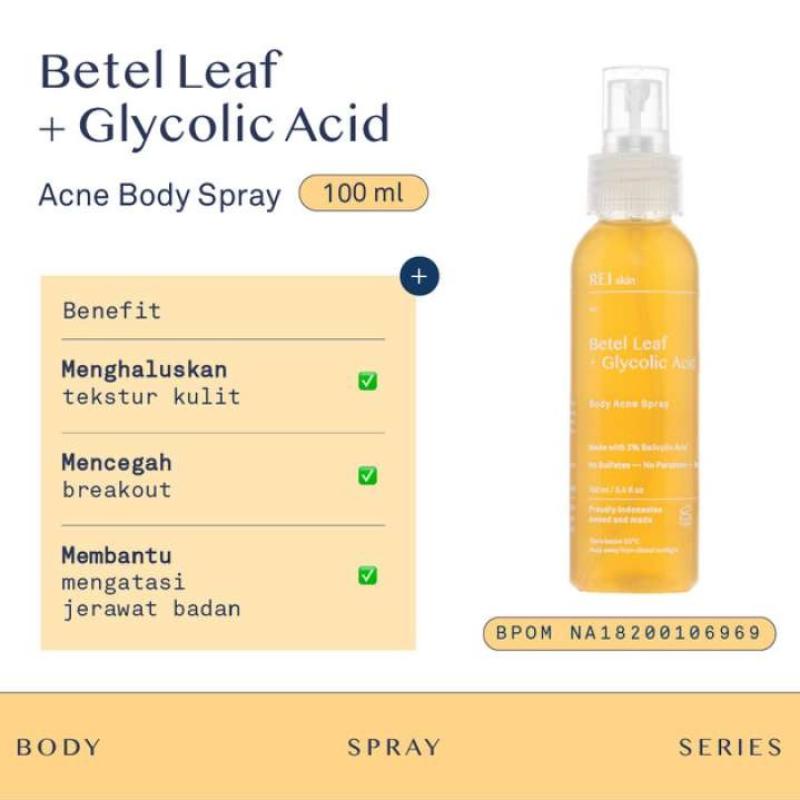 Promo REI Skin Betel Leaf + Glycolic Acid Body Treatment Spray 100 ml