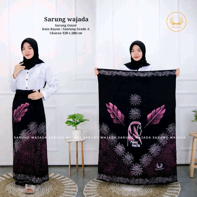 Jual Sarung Santung Wanita Motif Mbak Santri / Sarung Gloyor Wajada ...