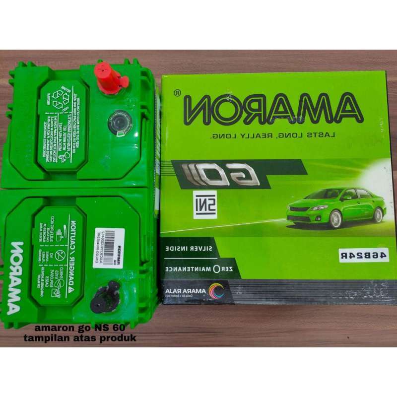 Jual aki mobil AMARON GO NS60 untuk mobil (kijang standrat,swift,sx-4