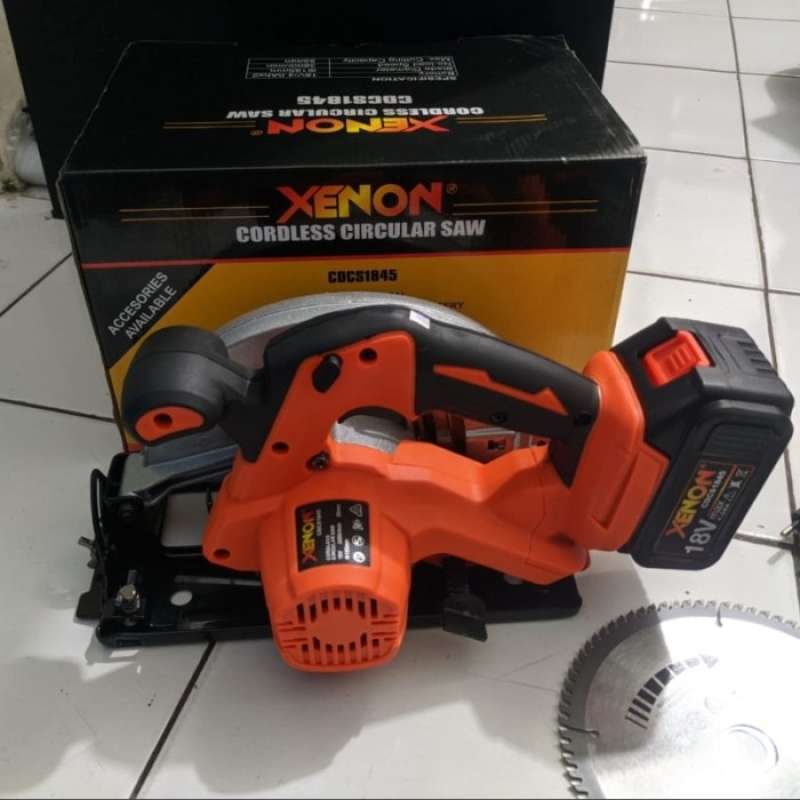 Promo XENON Circular Saw Baterai Cordless Potong Kayu 7(Bosch Dewalt