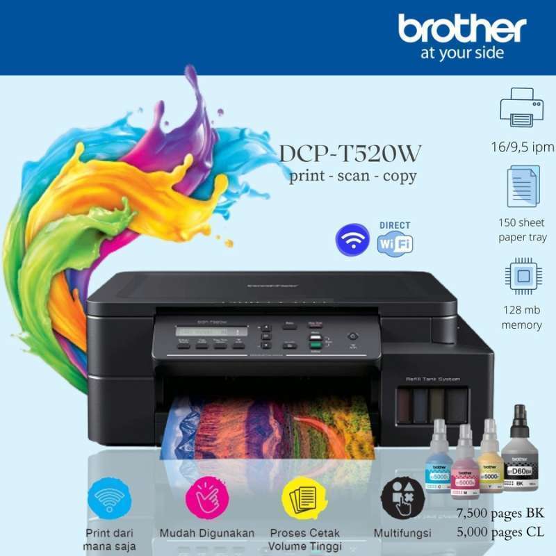Jual PRINTER BROTHER DCPT520W WIFI di Seller Supertech Com Pandau