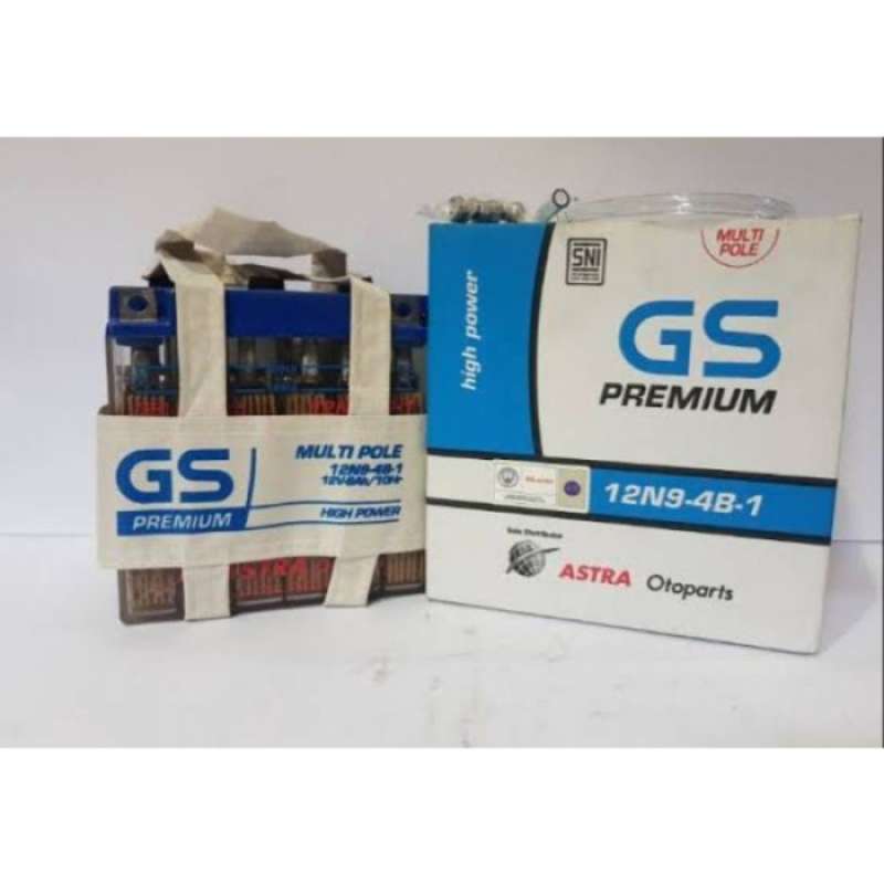Promo AKI ACCU GS ASTRA ORIGINAL 12N9-4B-1 AKI BASAH, MOTOR THUNDER