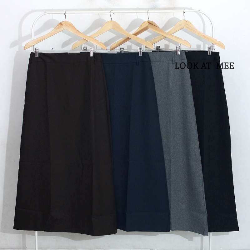 Promo Premium Series Rok Kerja Panjang A Line Pinggang Karet Pakai ...