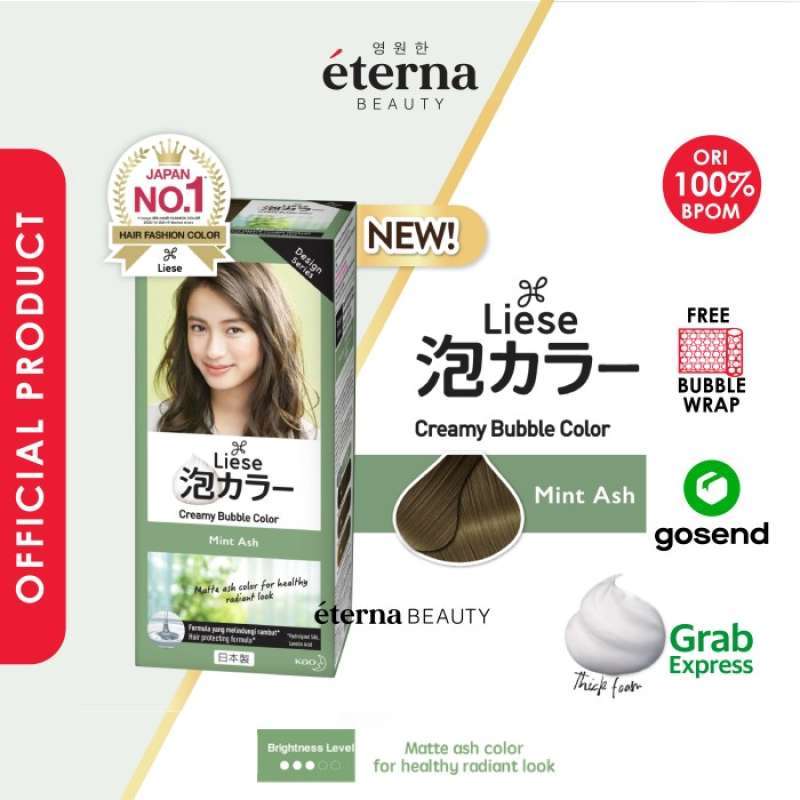Jual Liese Prettia Creamy Bubble Hair Color British Ash aka Mint Ash