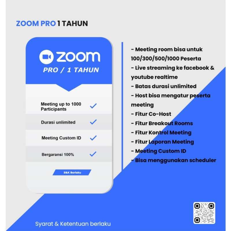 Promo Upgrade zoom pro 1 tahun Diskon 8 di Seller mallstars Cikini
