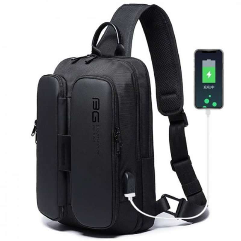 Promo Tas Selempang Pria,Tas Sling Bag Pria, Tas Traveling Ada Charger
