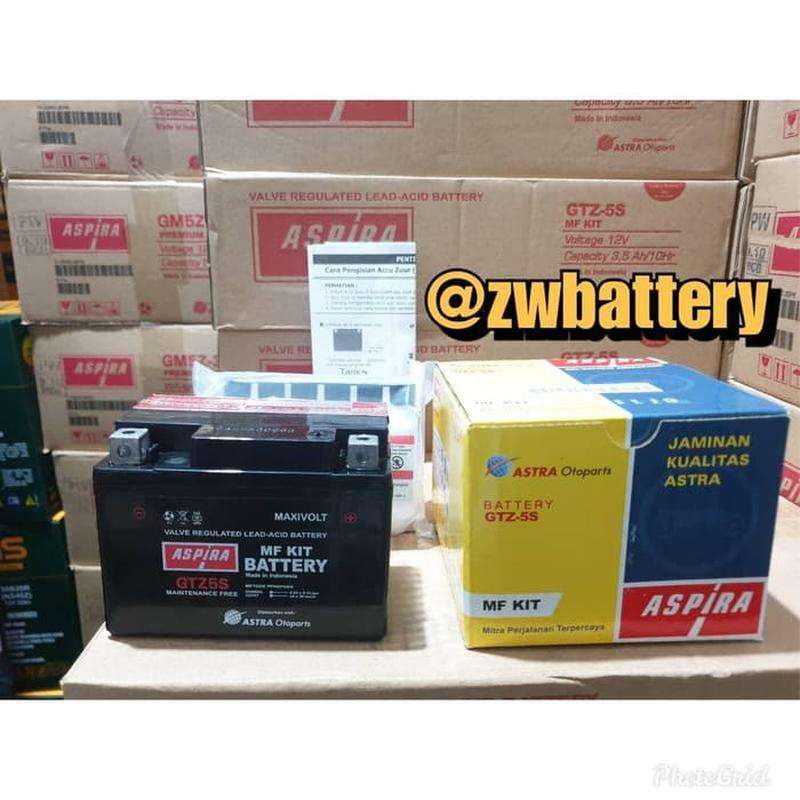 Promo Aki Motor Honda Scoopy -supra X 125 Aspira Gtz5s Mf Kit Aki