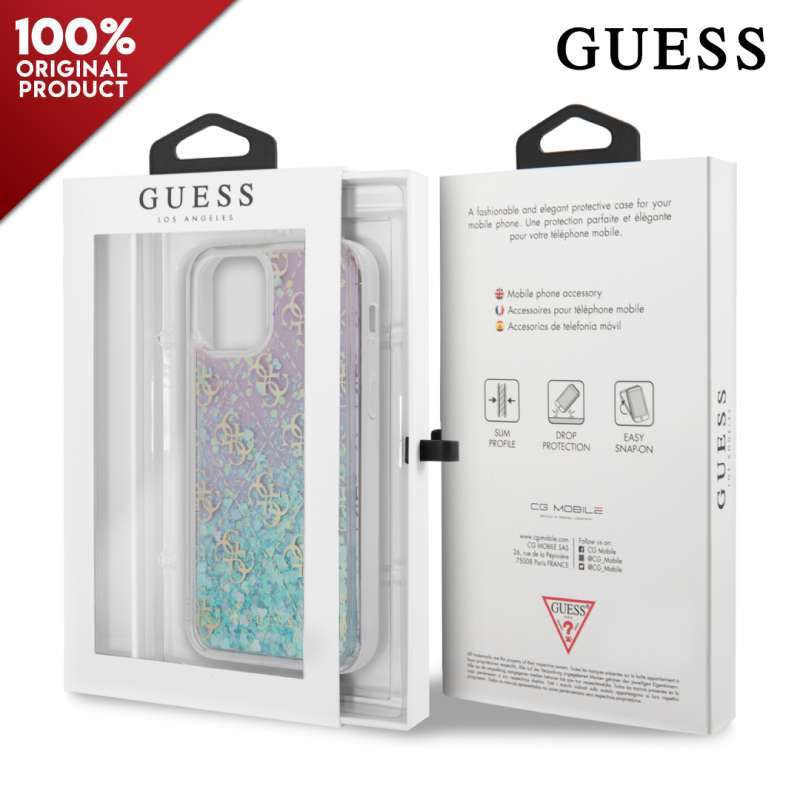 Jual Guess Liquid Glitter Iridescent 4G - Case IPhone 12