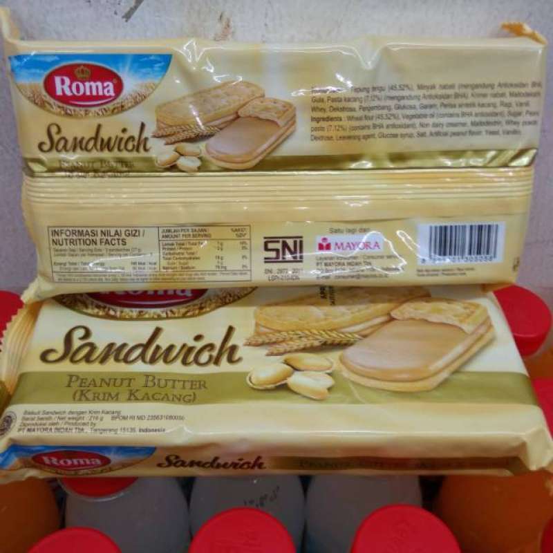 Jual Roma Sandwich Peanut Butter (krim Kacang) [216 G] Di Seller Mor ...