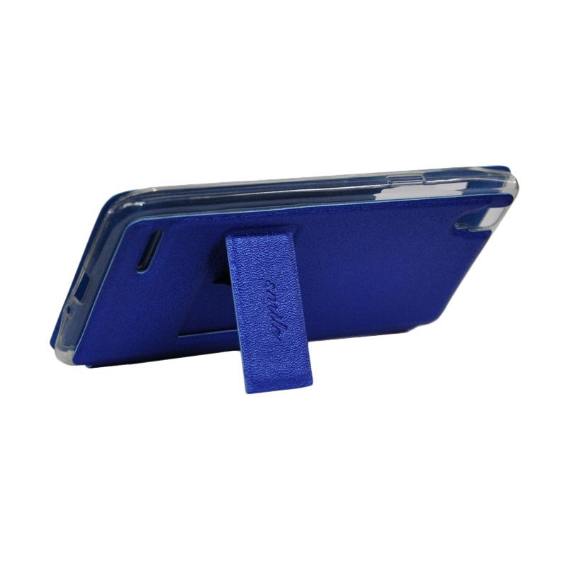 Jual Smile Flip Cover Casing for Vivo Y51 - Biru Tua