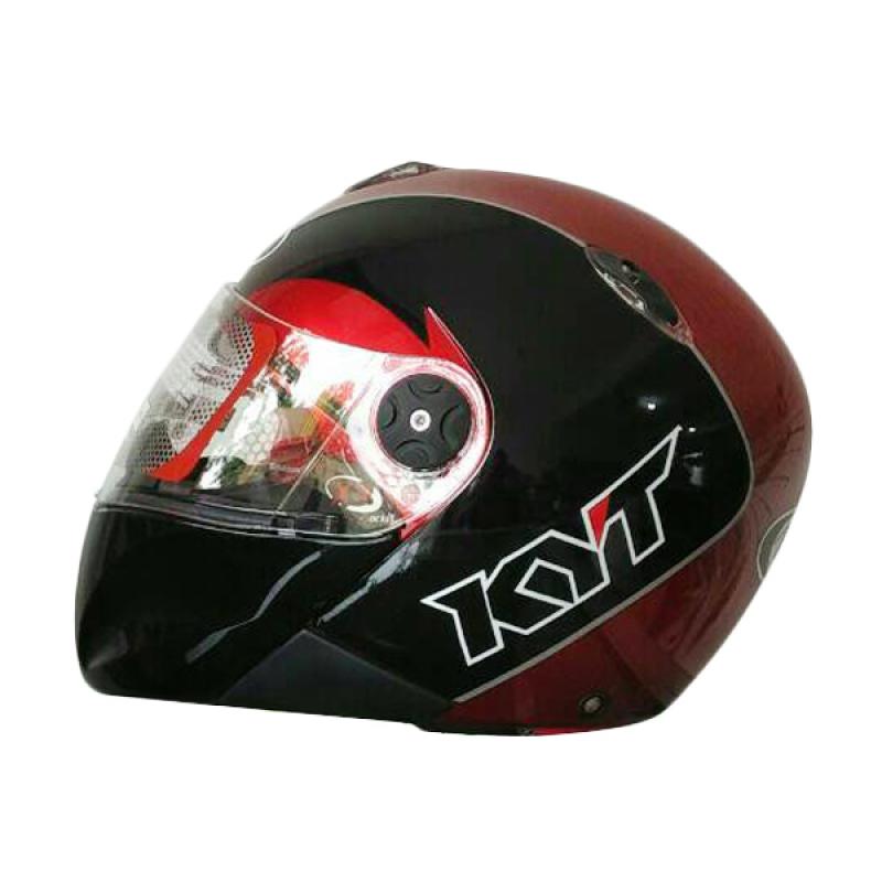 Jual KYT X Rocket Helm Full Face Red Maroon Black di Seller