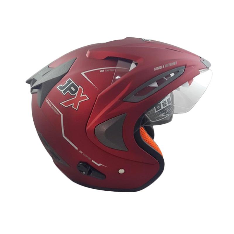 Jual JPX Supreme Solid Helm Half Face - Red Scarlet Doff