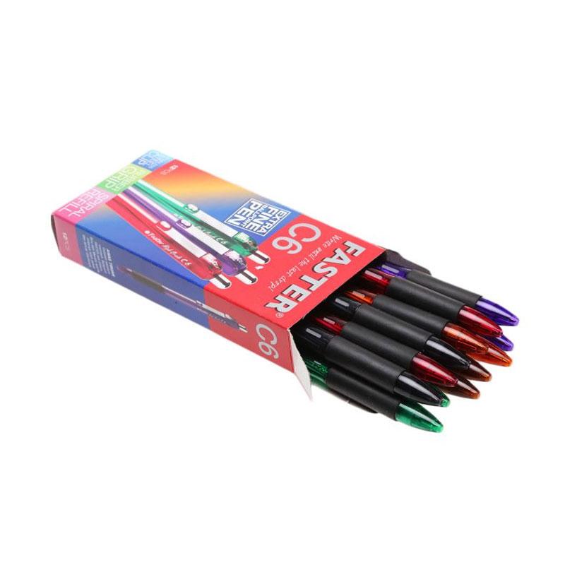 Jual Faster Ballpent C6 Pulpen Tinta Hitam (12 Pcs) Online