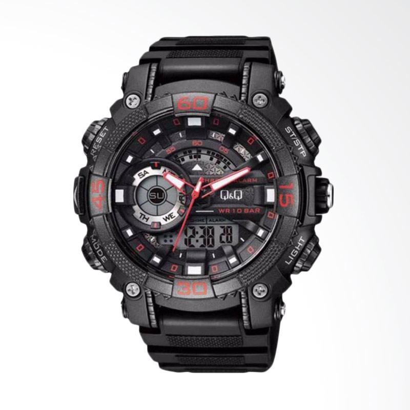 jual q q karet jam tangan pria hitam merah jual q q karet jam tangan pria hitam merah