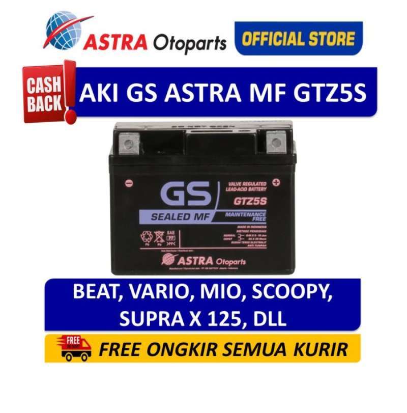 Promo Aki Motor Gs Astra Mf Gtz5s (gsmf-gtz-5s) Beat Vario Scoopy Mio