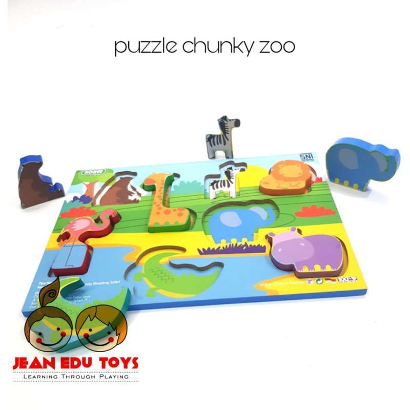 Jean.edutoys Puzzle Chunky Zoo