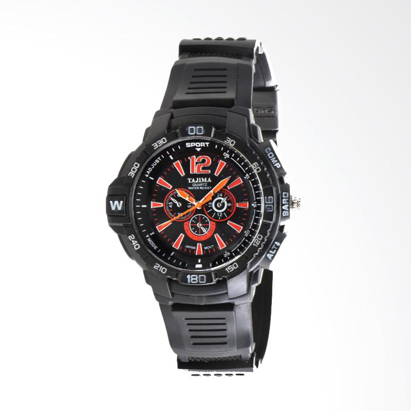 Jual Tajima 5076 GC 01 Analog Watch Rubber Jam Tangan Pria 