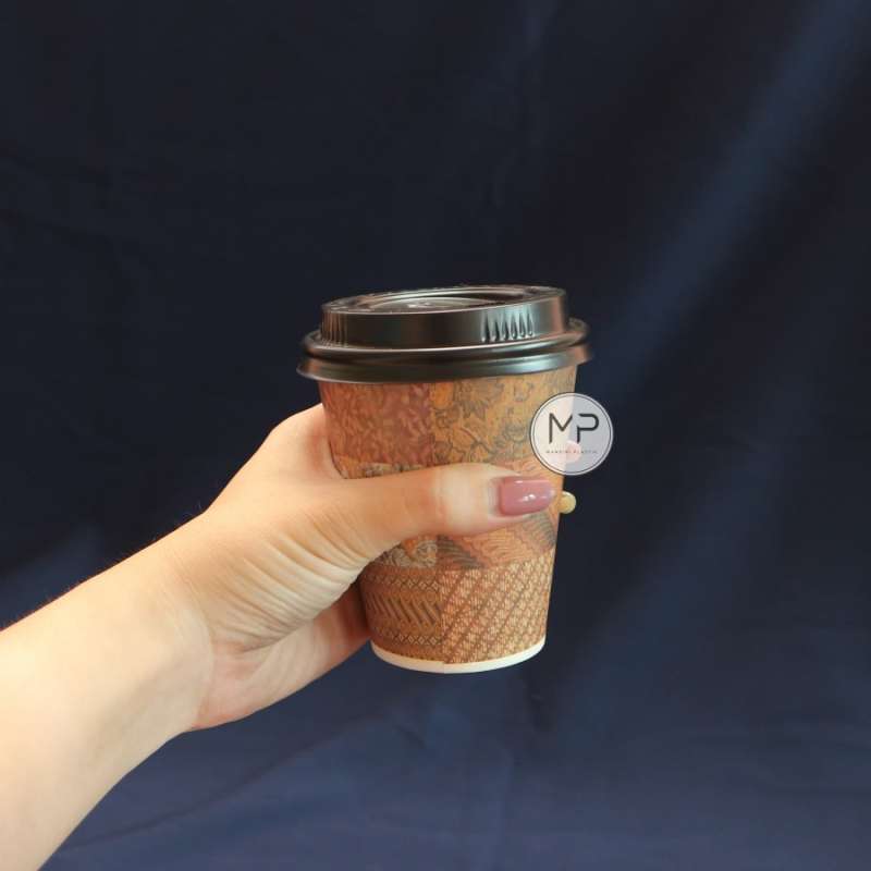 Jual Paper Cup / Papercup / Gelas Kertas Kopi MOTIF 8oz DENGAN TUTUP ...