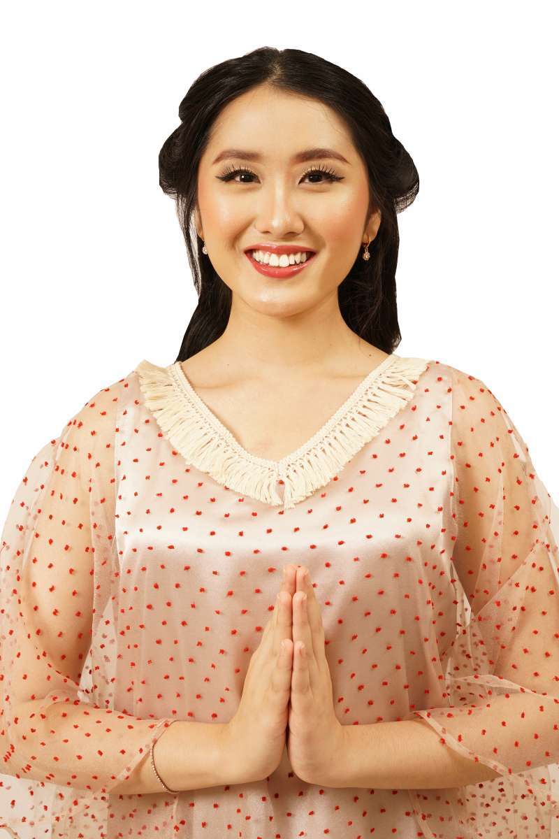 Jual Kaftan Amanda 07Red Dots di Seller Safiya Clothingline Pondok