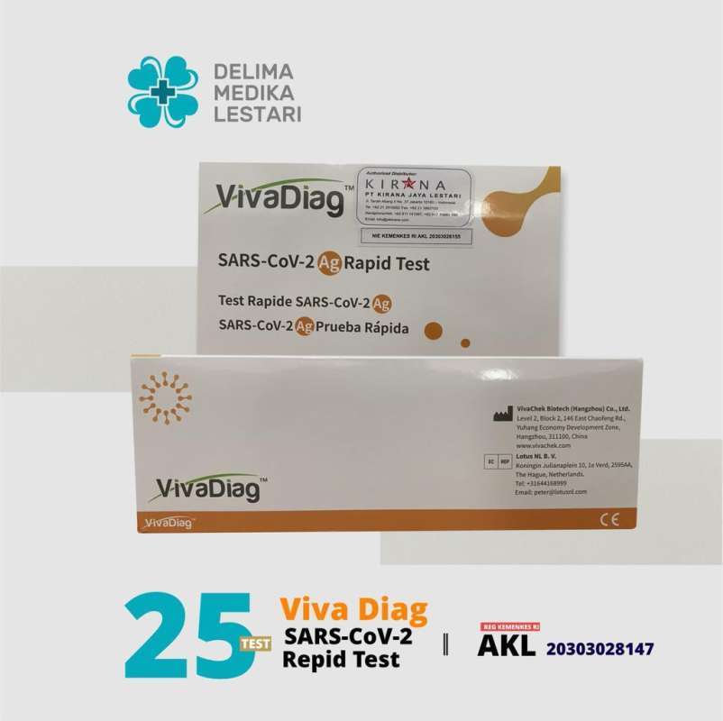 Jual Swab Test Antigen VivaDiag izin Resmi (25 test/box) di Seller PT
