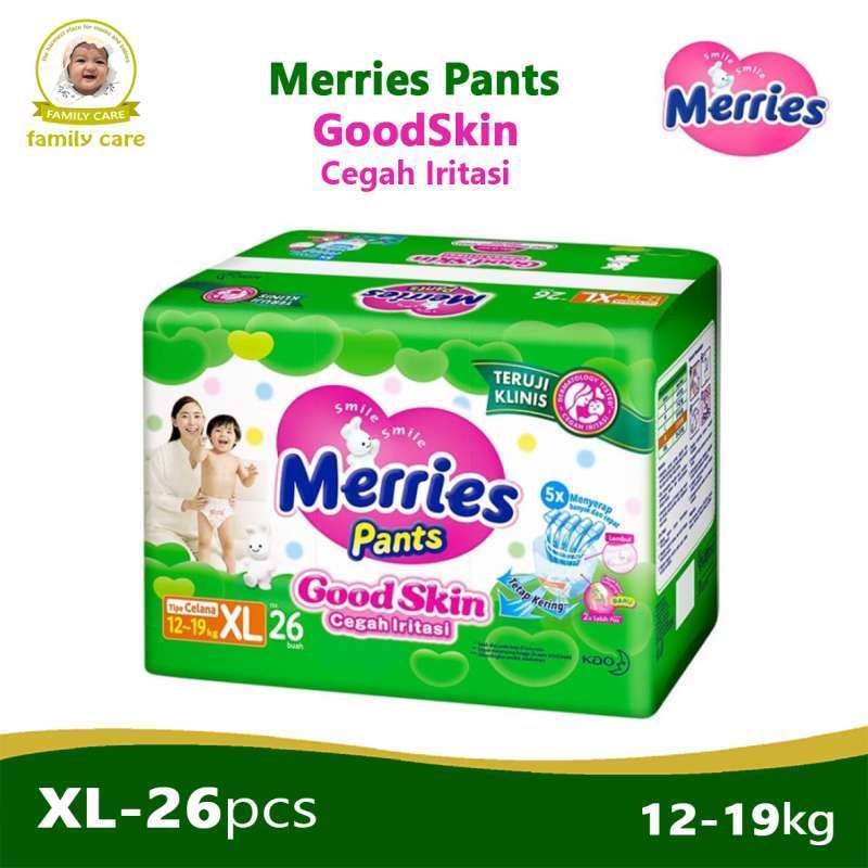Jual Merries Good Skin Pants XL26 | Popok Merries Good Skin Pants XL 26 ...