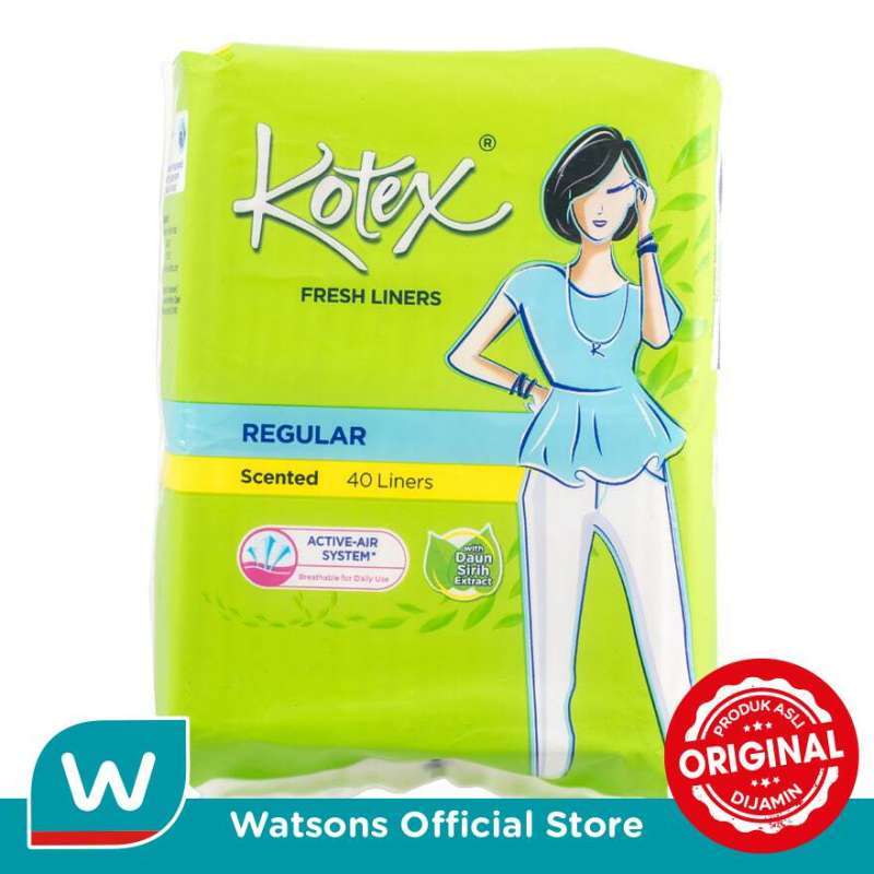 Promo Kotex Fresh Liner Betel Leaf Pantyliner [40 Pads] Diskon 22 di Seller WATSONS Official