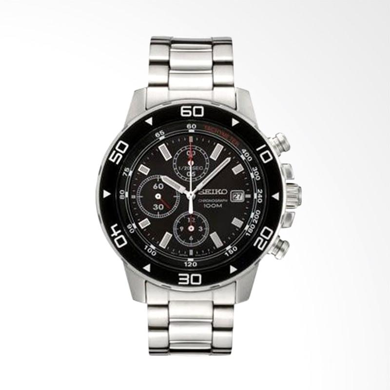 Jual Seiko Core Chronograph Tachymeter Black Dial