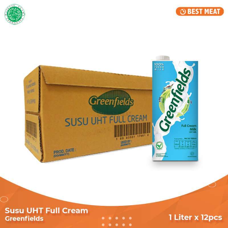Jual Greenfields Susu UHT full cream 1000ml x 12 pcs di Seller BEST