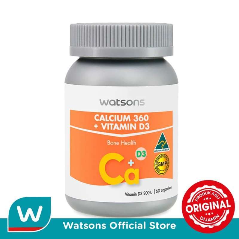 Promo Watsons Calcium 360Mg + Vitamin D3 60s Diskon 68% di Seller ...