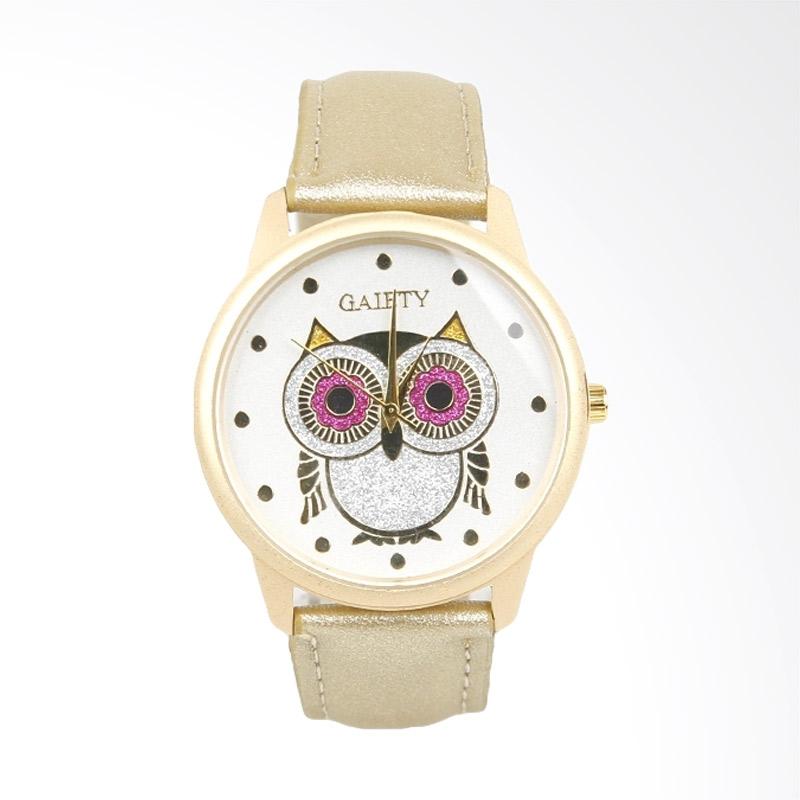 jual paroparoshop glitter owl jam tangan wanita gold jual paroparoshop glitter owl jam tangan wanita gold