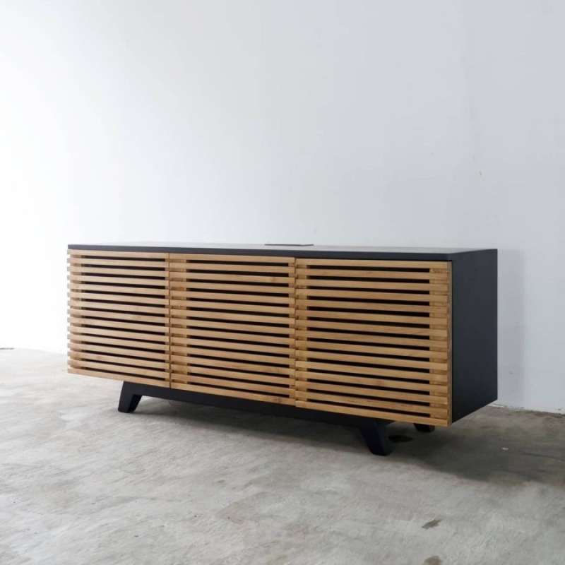 Promo CREDENZA TV MINIMALIS JATI SOLID TV JATI Diskon 3 di