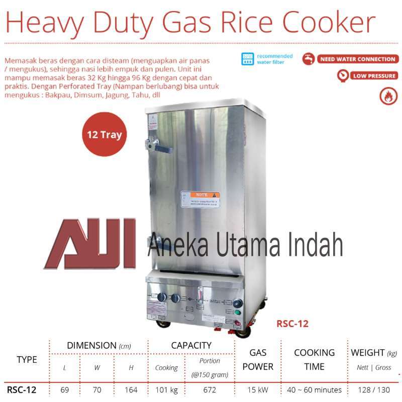 Promo GETRA RSC12 HEAVY DUTY GAS RICE STEAMER (COOKER) / MESIN PEMASAK