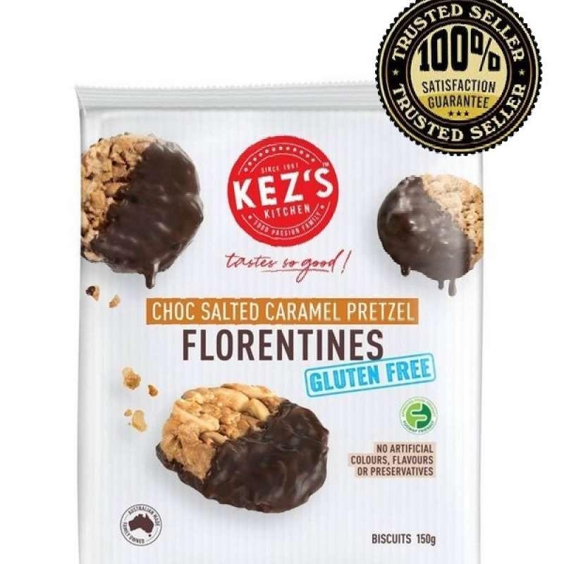 Jual Kez's Kitchen wafer Snack Gluten Free Choc Salted Caramel Florentines di Seller Ozwarehouse