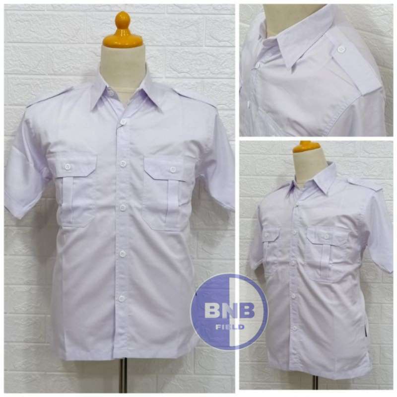 Promo Kemeja Putih Seragam Formal PDH Bahan American Drill. di Seller