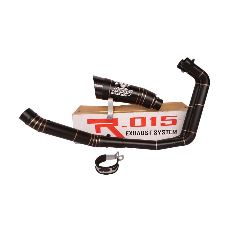 Jual R9 H2 Black Doff Stainless Las Cacing PNP Full System Knalpot ...