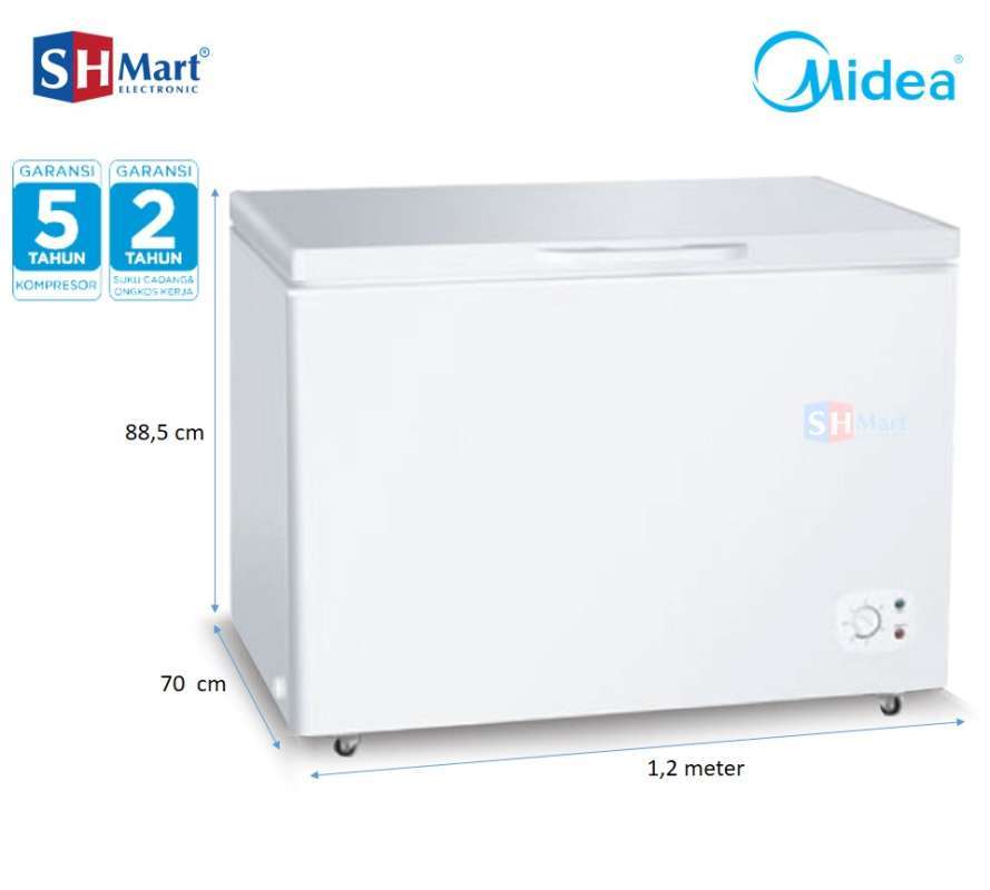 Jual MIDEA CHEST FREEZER 350 LITER HS390CK / HS390CK / 390CK (MEDAN