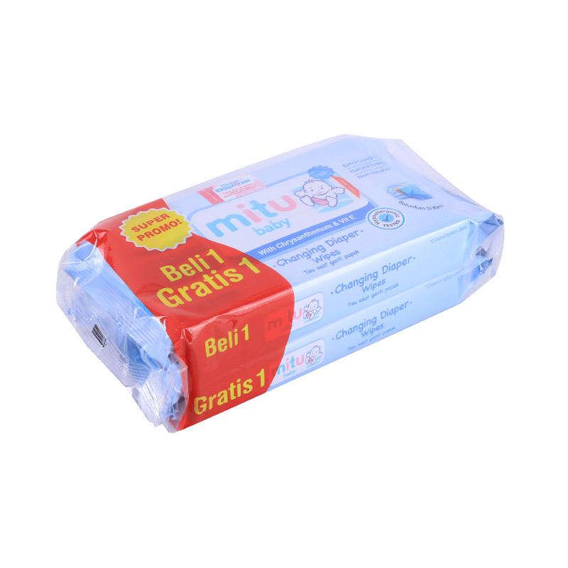 Mitu Baby Pack 50s Ganti Popok Tisu Bayi Biru (beli 1