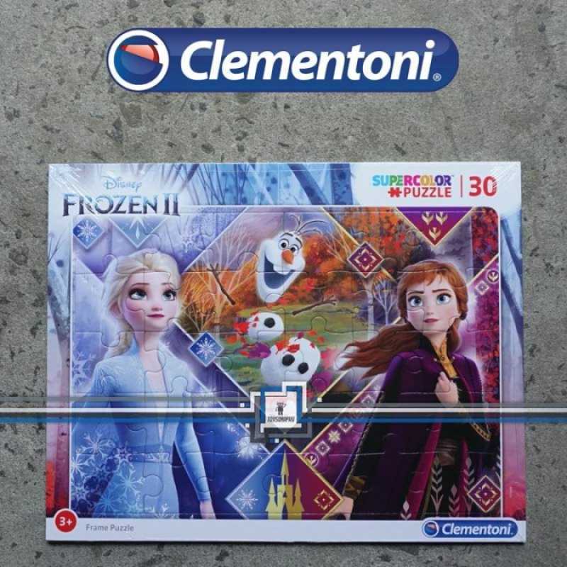 Jual CLEMENTONI FRAME PUZZLE FROZEN 2 ELSA OLAF ANNA 30PCS SUPER COLOR ...
