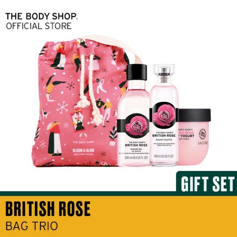 Jual The Body Shop Gift Bag Trio British Rose XM21 di Seller The Body