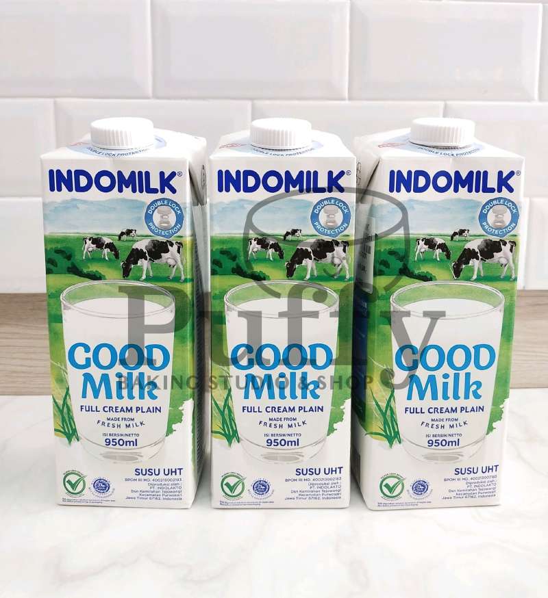 Jual Indomilk Susu UHT Full Cream plain 950ml di Seller Puffy Baking
