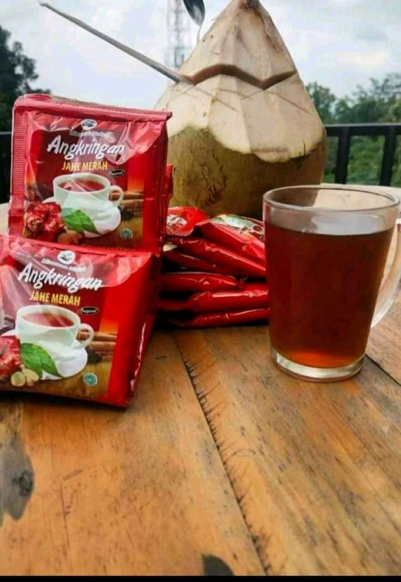 Jual Angkringan Jahe Merah Minuman Kesehatan 1 ball isi 240 sachet di