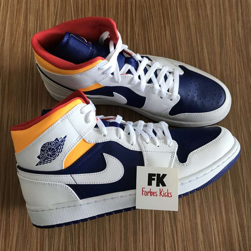 aj 1 mid royal blue laser orange